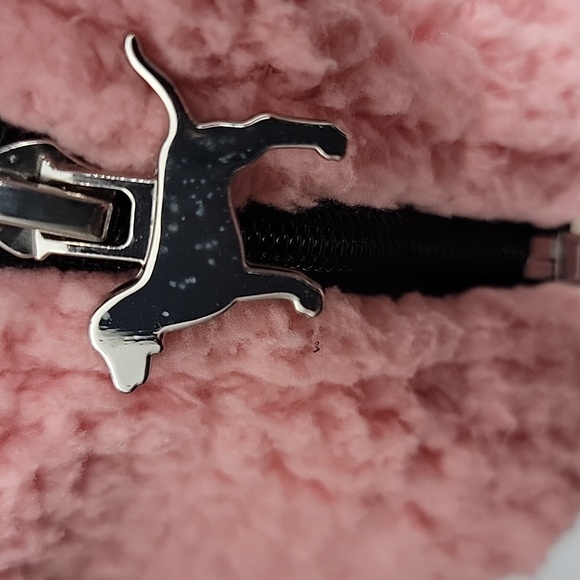 Victoria's Secret PINK Full Zip Sherpa Vest Jacket Smokey Rose Light Pink Size S - Picture 6 of 10